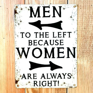 Men to the left