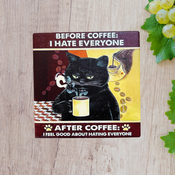 Cat -  before coffee: i hate everyone