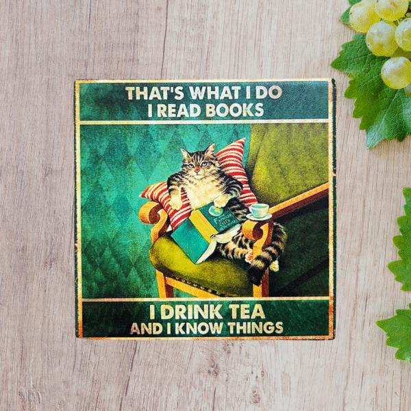 Cat - that's what i do i read books i drink tea and i know things