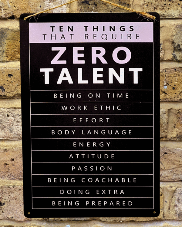 ten things that require zero talent